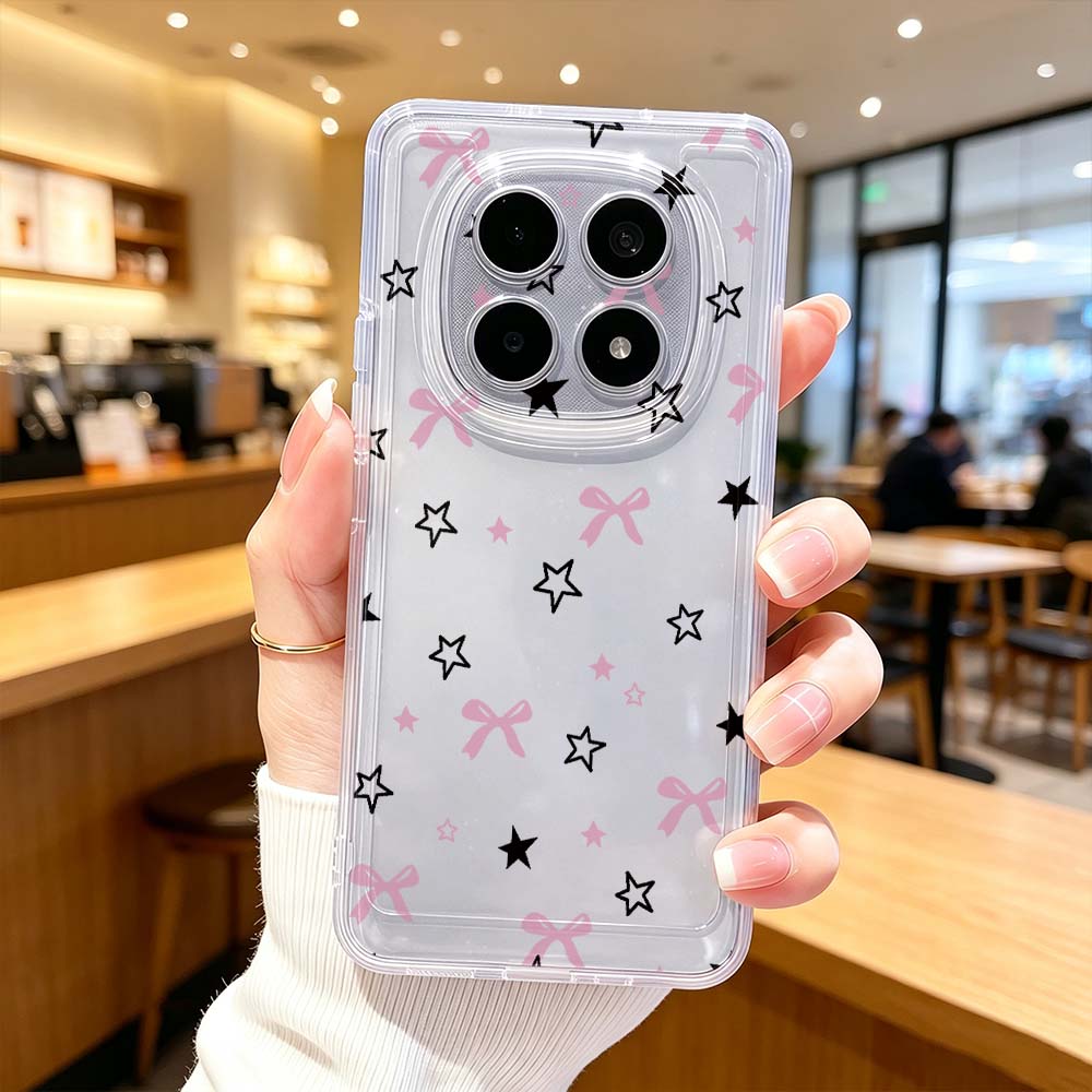 Xiaomi Poco X6 - Star Bow Heart Pattern Phone Case
