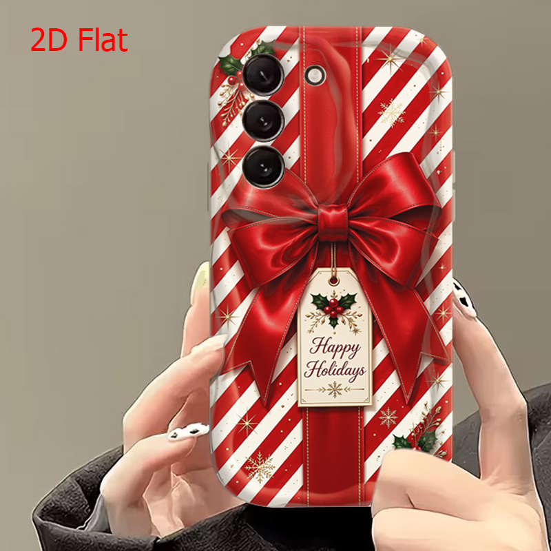 Samsung Galaxy A55 - Red Striped Christmas Gift Box Phone