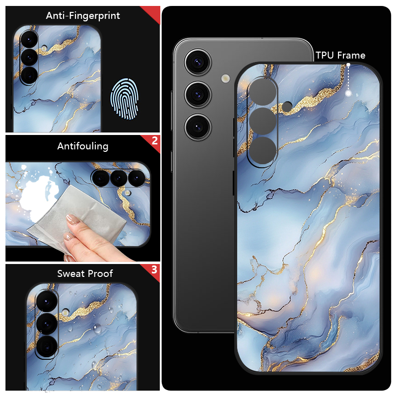 Marble Print Soft TPU Lanyard  - Samsung Galaxy A55 recension och pris